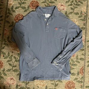 Southern Tide long sleeve beachside polo trim fit 
Blue 100% cotton